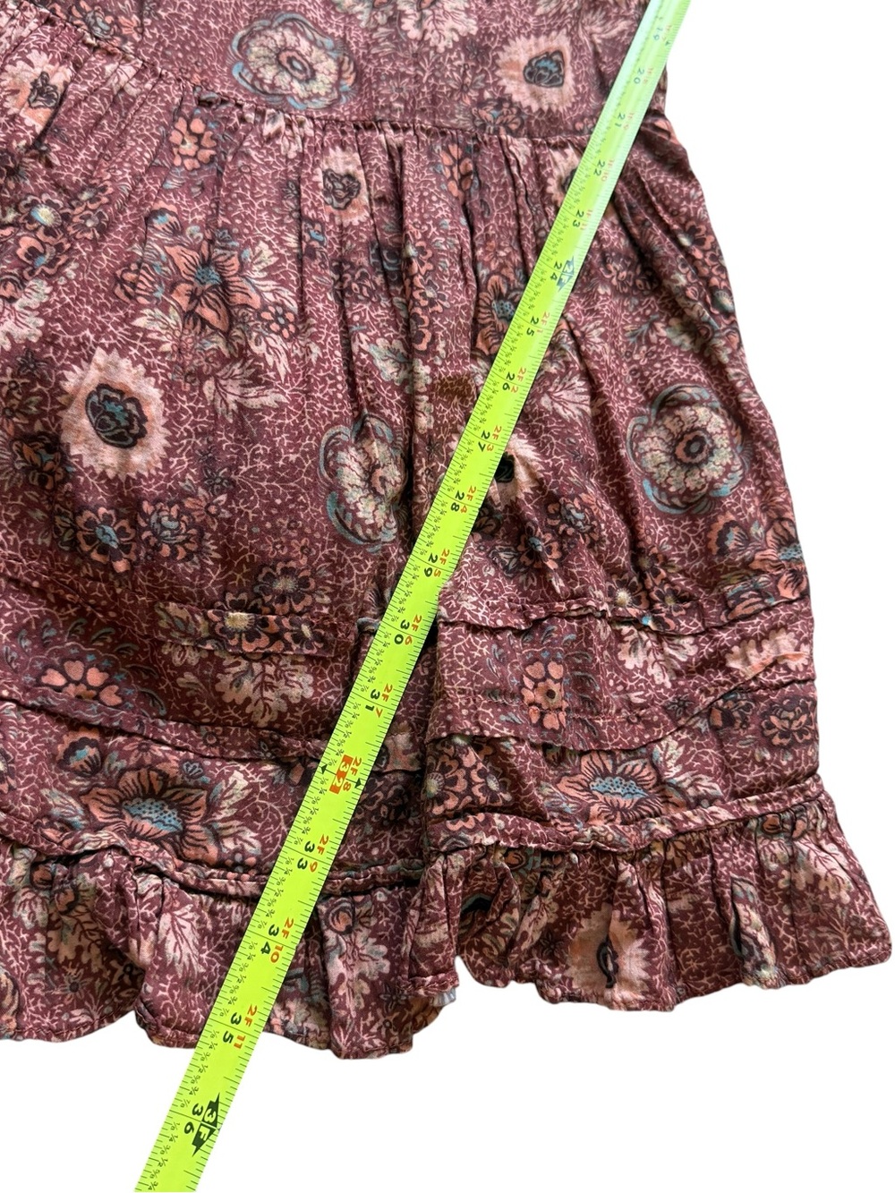 Ulla Johnson Floral Puff Sleeve Smocked Mini Dress Brown Print 4 Boho Romantic - Picture 11 of 16